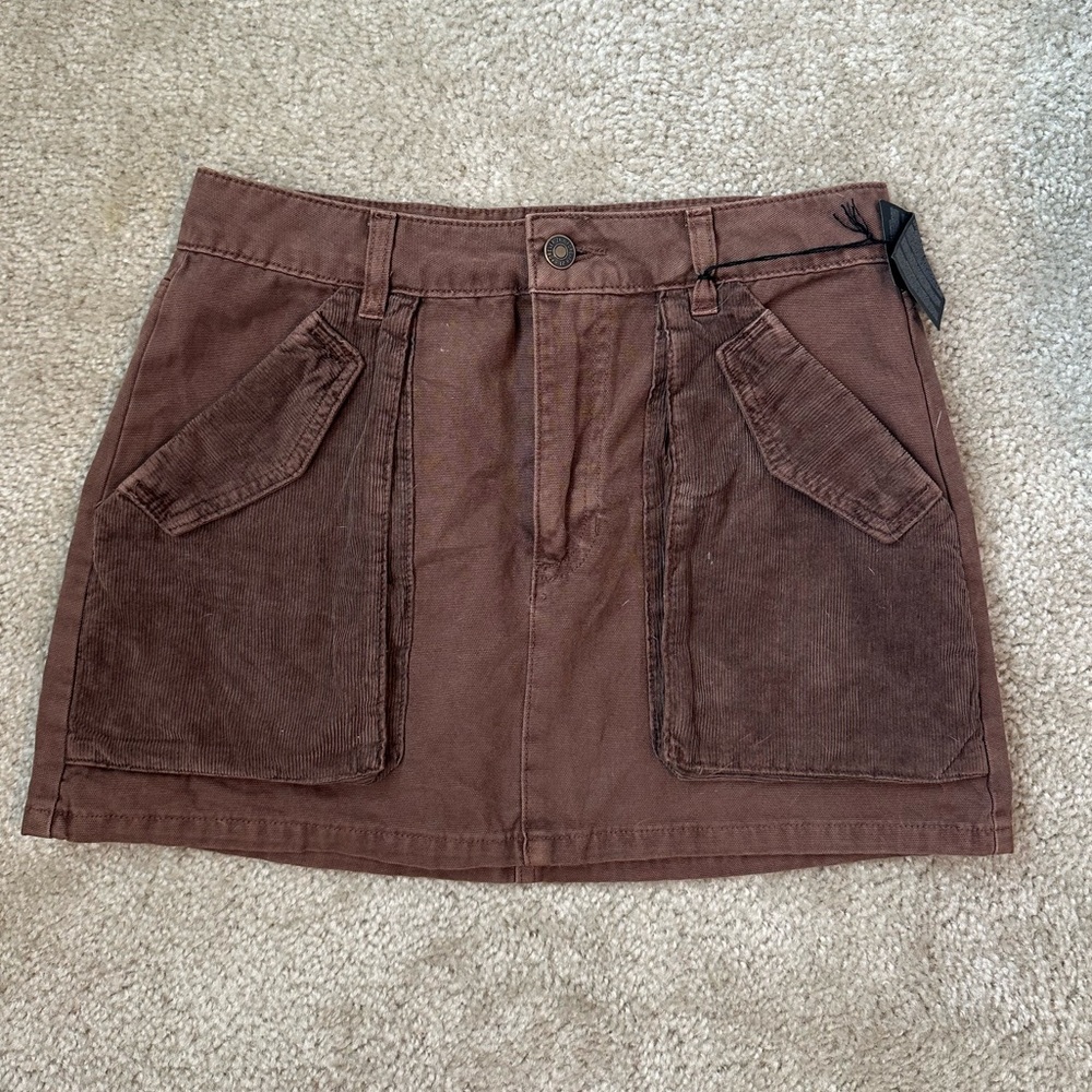 Forever 21 Brown Mini Skirt with Pockets